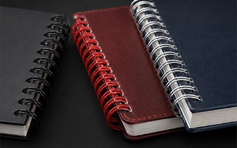 Reliure wire-o métallique double anneaux agenda