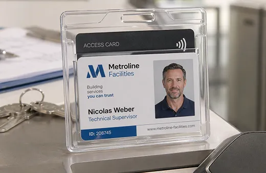 Pochette multi-cartes pour regrouper badge identification carte accès et fidélité