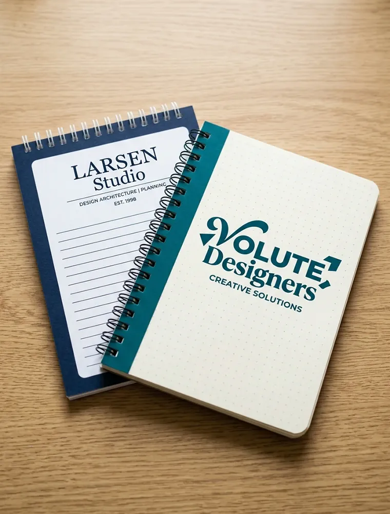 Blocs spirales personnalisés couverture cartonnée carnet pro