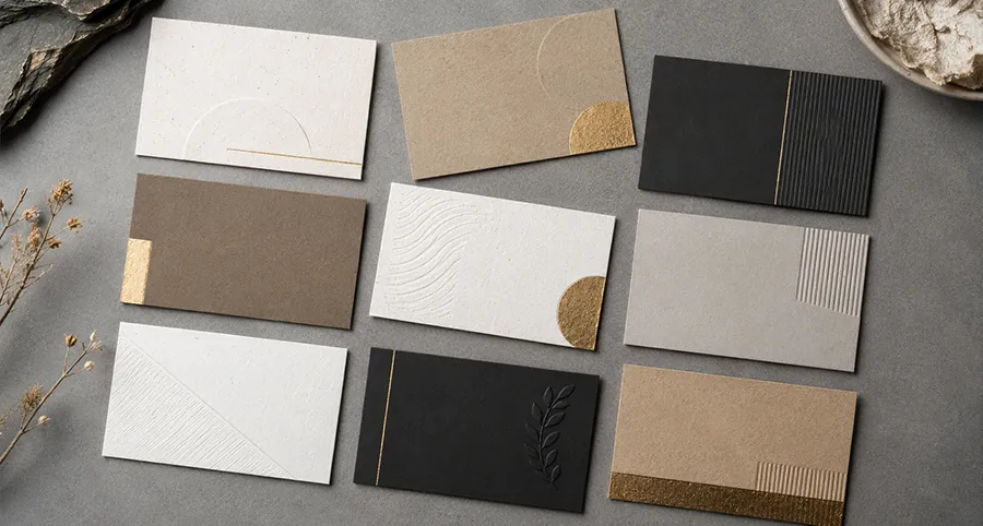 Tendances de design pour cartes de visite en 2026