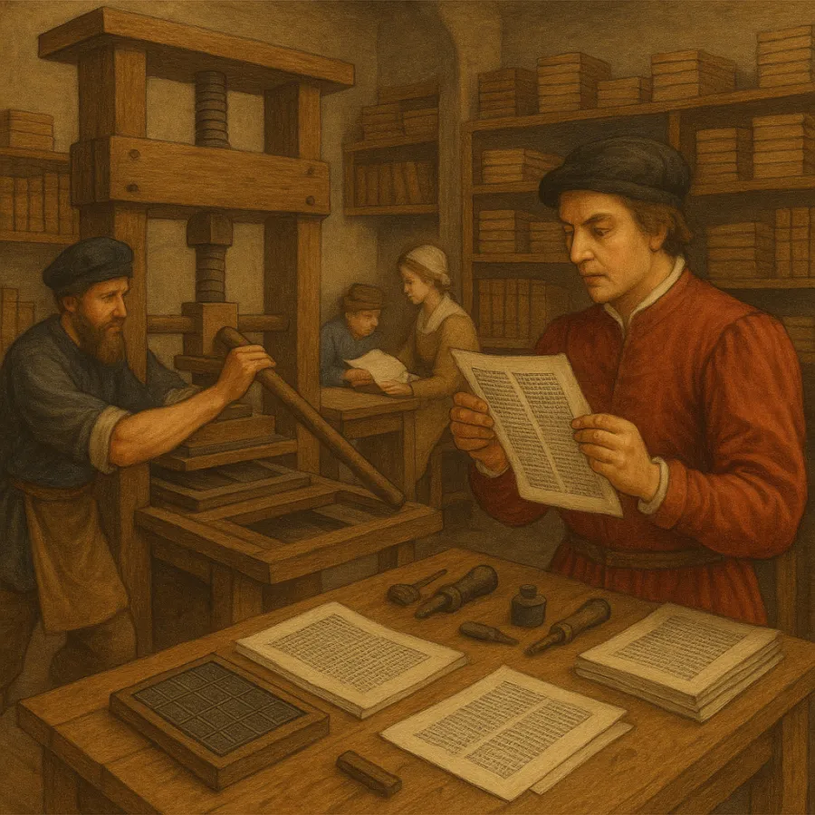Atelier d'imprimeur de la Renaissance