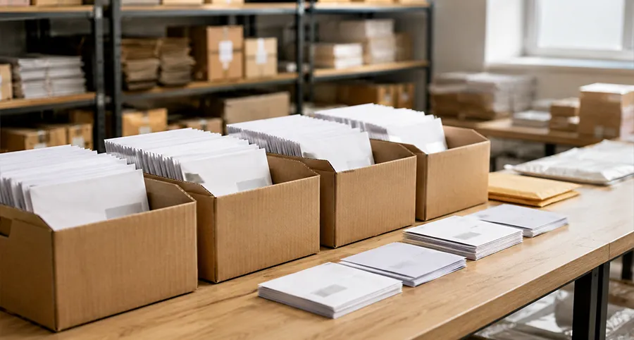 Société de routage mailing postal — chaîne de production et expédition