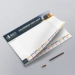 Calendrier sous-main bureau planning agenda annuel personnalisé
