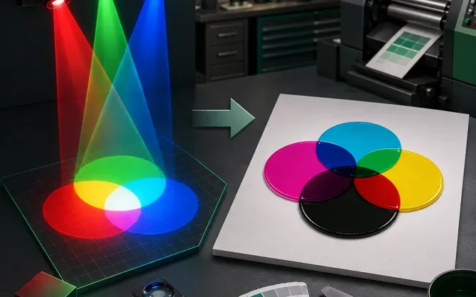 Synthèse des couleurs en impression quadrichromie CMJN