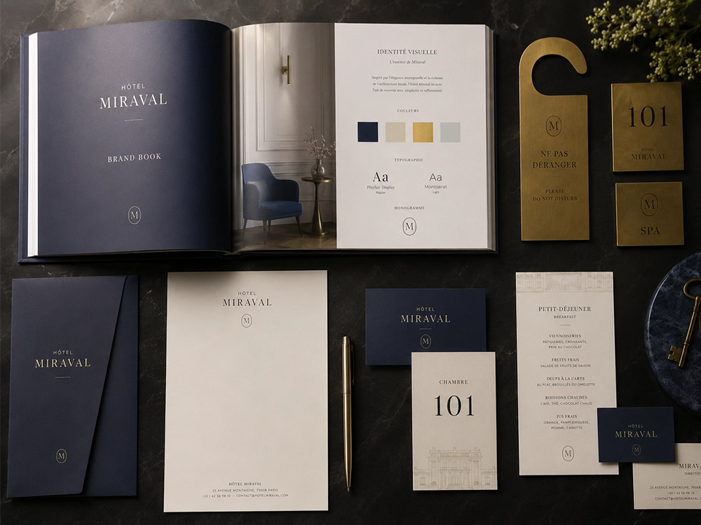 Charte graphique pour un hôtel