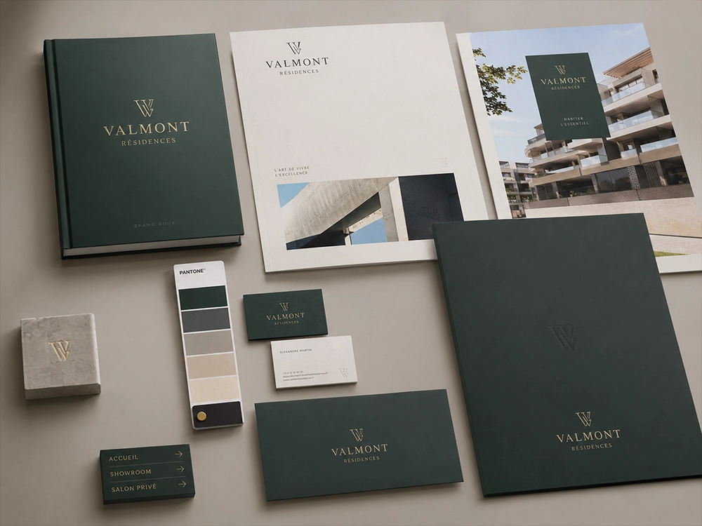 Charte graphique pour des résidences de luxe