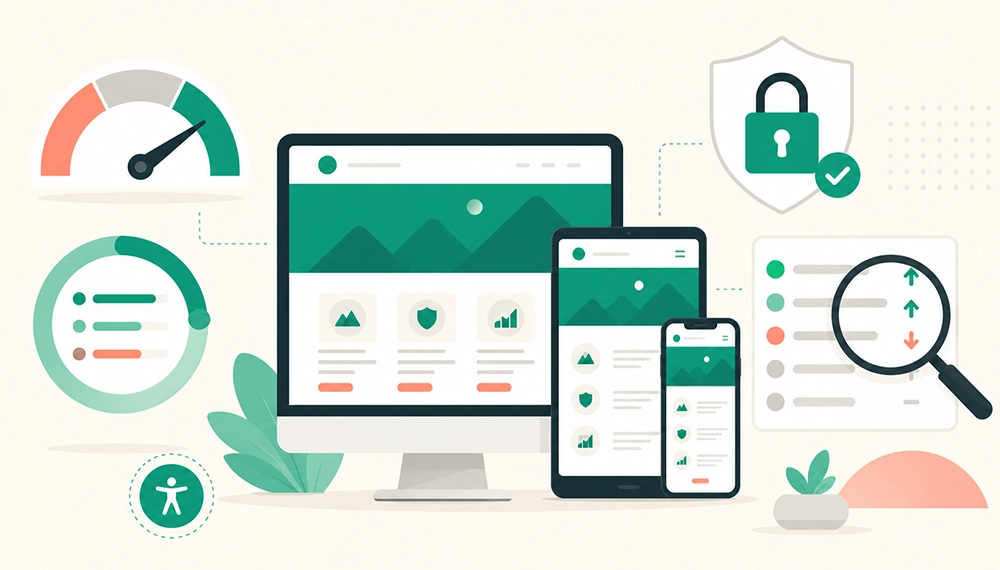 Performance, sécurité et SEO technique d'un site internet