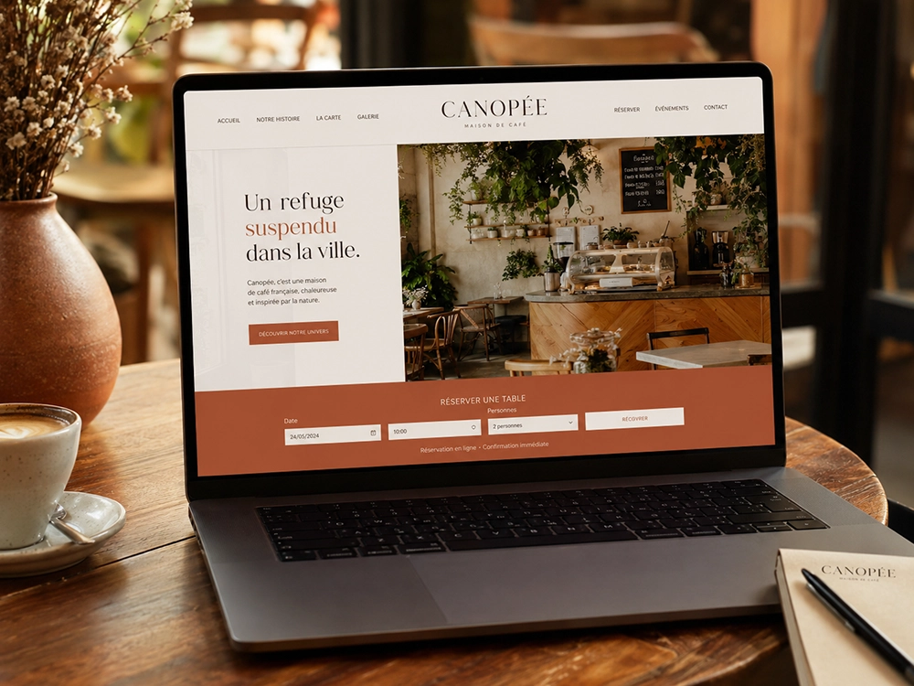 Site web pour un café-restaurant