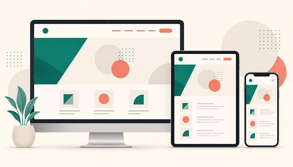 Un site web responsive sur ordinateur, tablette et smartphone