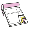 bloc autocopiant en carnet relié avec couverture
