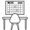 multi-feuillets 12 ou 13 mois calendrier