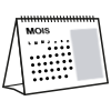 spirale haut wire-o chevalet calendrier