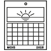 perforation coupons détachables calendrier mural