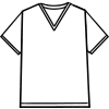t-shirt col V