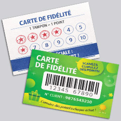 impression carte de fidélité en papier