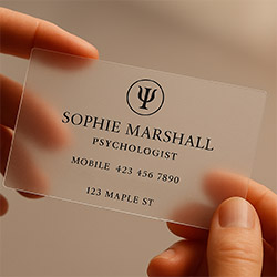 impression carte de visite transparente