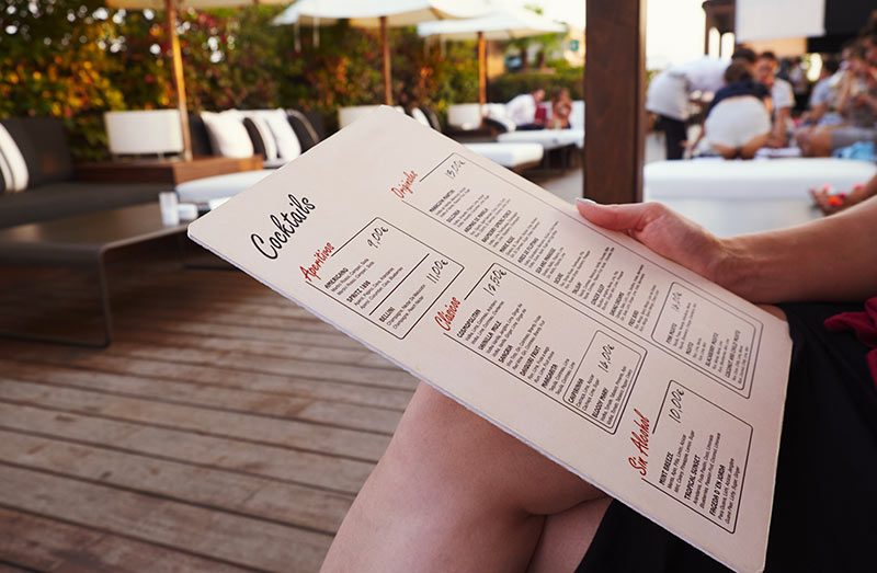 imprimer menu restaurant