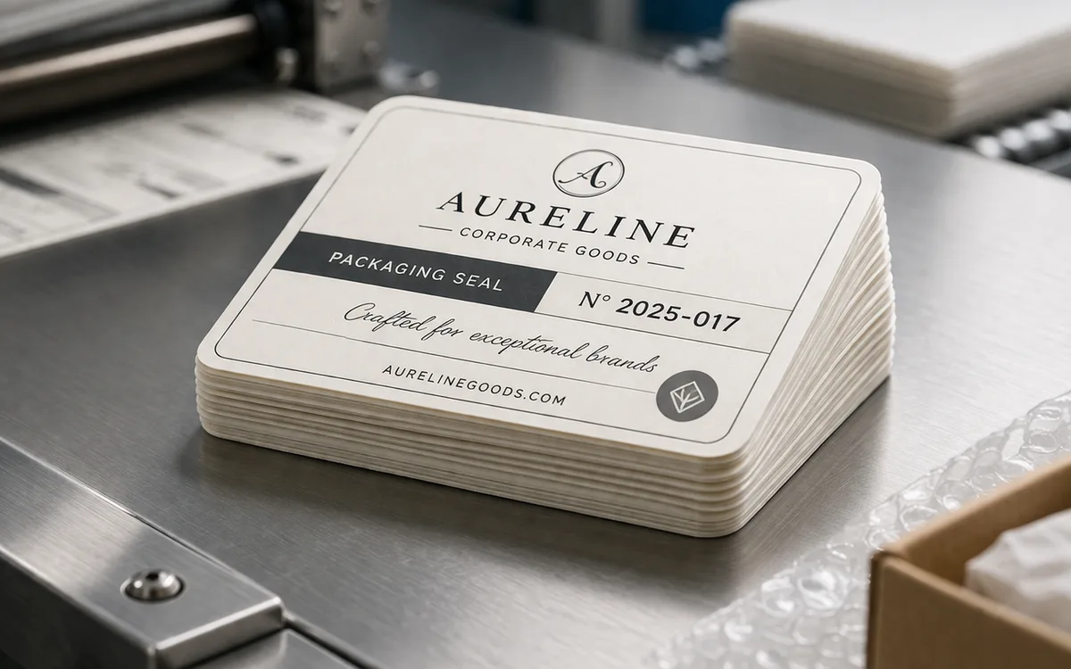 Étiquettes autocollantes en pile, sortie machine