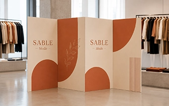 Display PLV carton pop-up accordéon dépliable pour événement et magasin