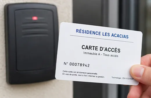 Carte PVC RFID 125 kHz EM4100 EM4200 pour systèmes d'accès historiques
