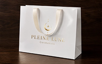 Sac papier marquage à chaud dorure or argent luxe