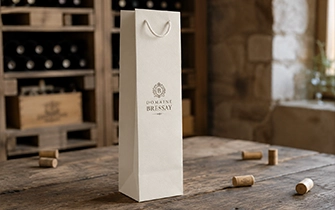 Sac papier sur mesure étroit vertical pour vin bouteille spiritueux