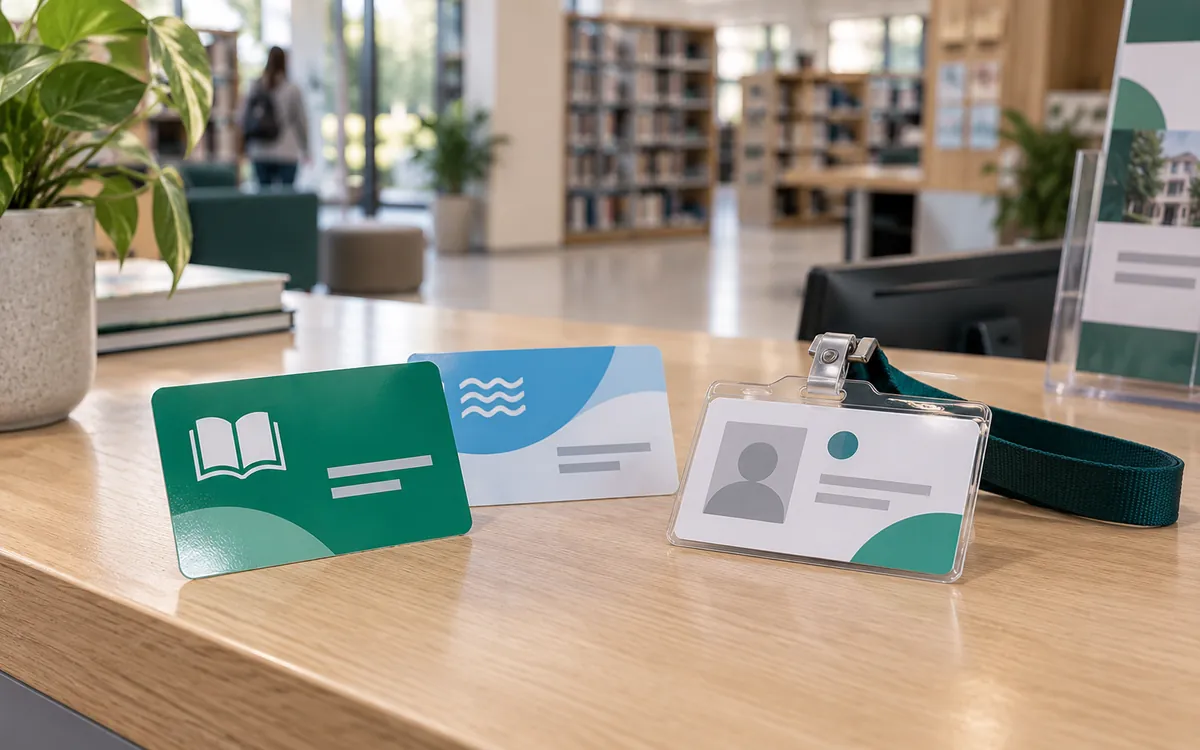 Cartes PVC de bibliothèque, de piscine et badges agents