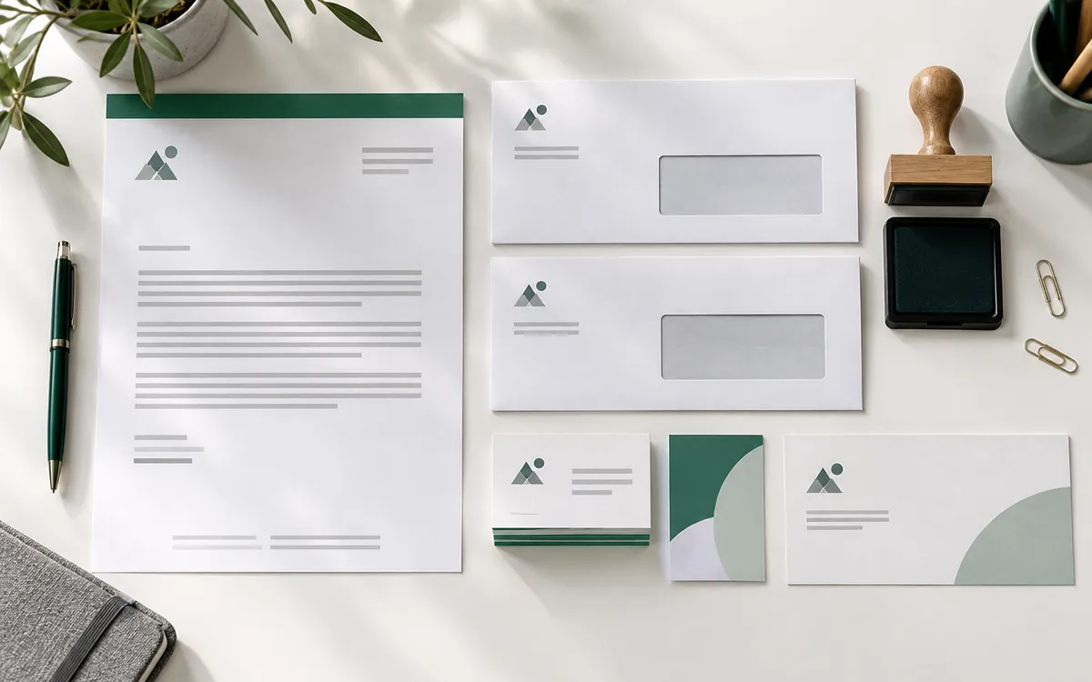 Papier à en-tête et enveloppes d'une collectivité