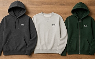 Sweatshirts coupes col rond capuche demi-zip full zip styles