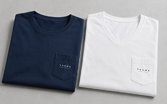 T-shirt col rond et col V coupes classiques