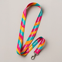Tours de cou publicitaires lanyards imprimés badges salons événements