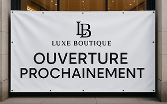 Bâche PVC et mesh micro-perforée pour extérieur avec renforts