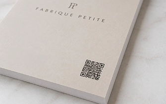 QR code intégré sur bloc à spirale