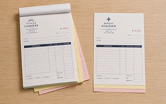 Carnet relié versus liasse seule autocopiante