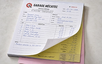 Bloc autocopiant 2 3 ou 4 feuillets NCR