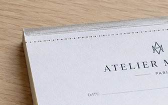 Perforation détachable sur carnet de liasses autocopiantes