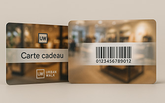 Carte cadeau premium avec numérotation et codes