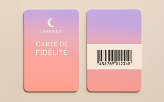 Carte de fidélité personnalisée pour réseau de magasins