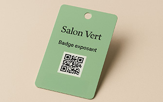 Carte perforée pour clip, lanière ou badge