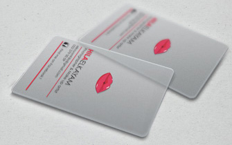 Carte PVC translucide 0,25 mm effet givré