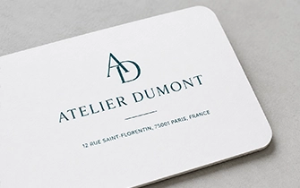 Carte papier à coins arrondis