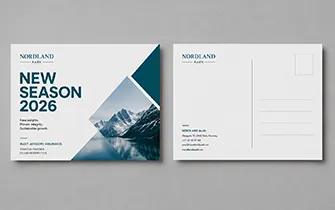 Carte postale recto verso visuel et adresse