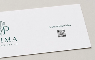 QR code intégré sur carte postale