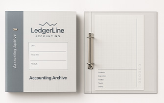 Classeur personnalisé pour dossiers comptables clients