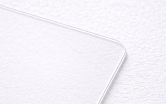 Carte de visite transparente avec coins arrondis