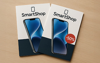 Dépliant promotionnel 2 volets, 4 pages, conçu pour la communication commerciale