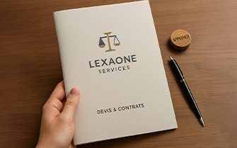 Pochette cartonnée pour devis et contrats signés