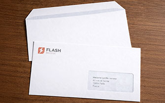 Enveloppes mécanisables personnalisées avec fenêtre pour adressage