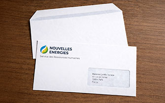 Enveloppes mécanisables personnalisées pour administratif et RH