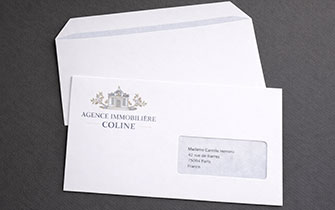 Enveloppes mécanisables personnalisées pour immobilier